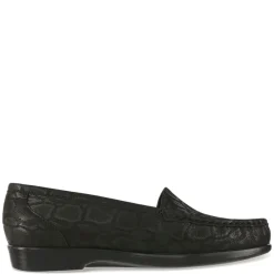 SAS Loafers|Women's , Simplify Loafer Black Snake Print
