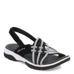 Skechers Sandals|Women's , Arch Fit Reggae Sport Sandal Black/White