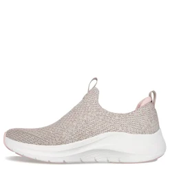 Skechers Slip-On Shoes|Women's , Arch Fit 2.0 - Sheer Shimmer Sneaker Taupe