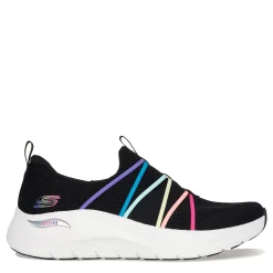 Skechers Slip-On Shoes|Women's , Arch Fit 2.0 - Colorful Road Sneaker Black Rainbow Multi