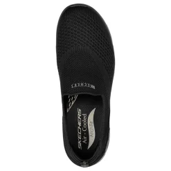 Skechers Slip-On Shoes|Women's , Arch Fit Refine - Don't Go Slip-On - Wide Width Black