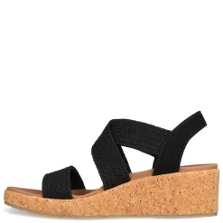 Skechers Wedges|Women's , Arch Fit Beverlee - Love Stays Sandal Black