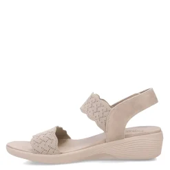 Skechers Wedges|Women's , Arya - On The Rise Sandal Taupe