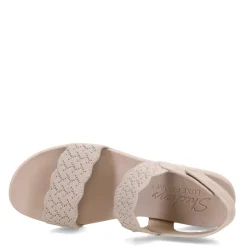 Skechers Wedges|Women's , Arya - On The Rise Sandal Taupe