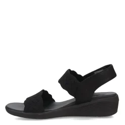 Skechers Wedges|Women's , Arya - On The Rise Sandal Black/Black