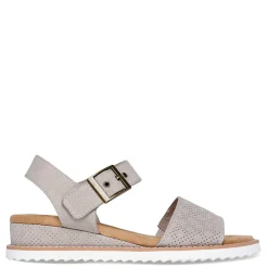 Skechers Sandals|Women's , BOBS Desert Kiss - Serendipitous Sandal Taupe
