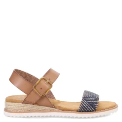 Skechers Sandals|Women's , BOBS Desert Kiss - Bold Dreams Sandal Navy Multi