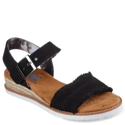 Skechers Sandals|Women's , BOBS Desert Kiss - Adobe Princess Sandal Black