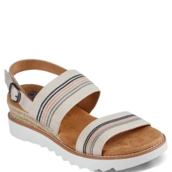Skechers Sandals|Women's , BOBS Desert Kiss Hi - Tea Time Sandal Natural / Multi