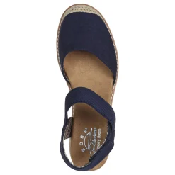 Skechers Wedges|Women's , BOBS Desert Kiss - Sun Shining Sandal Navy