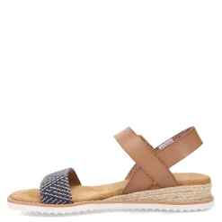 Skechers Wedges|Women's , BOBS Desert Kiss - Bold Dreams Sandal Navy Multi