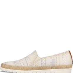 Skechers Loafers|Women's , BOBS Flexpadrille 3.0 Slip-On Natural
