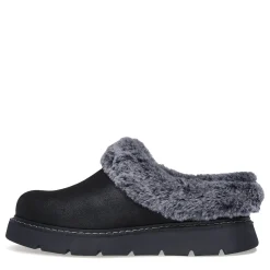 Skechers Slippers|Women's , BOBS Keepsakes Lite - Cozy Blend Clog Black