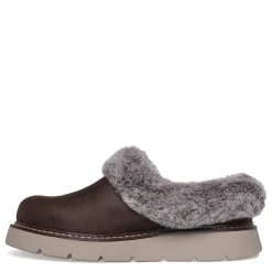 Skechers Slippers|Women's , BOBS Keepsakes Lite - Cozy Blend Clog Brown