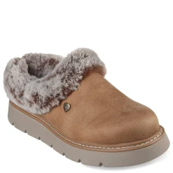 Skechers Slippers|Women's , BOBS Keepsakes Lite - Cozy Blend Clog Chestnut