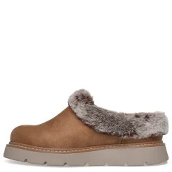 Skechers Slippers|Women's , BOBS Keepsakes Lite - Cozy Blend Clog Chestnut