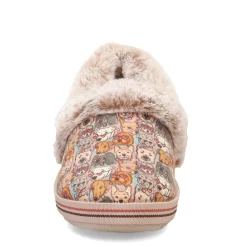 Skechers Slippers|Women's , BOBS Too Cozy - Family Pups Slipper Brown Multi