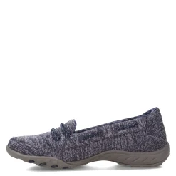 Skechers Flats|Women's , Breathe Easy - Good Influence Slip-On Navy