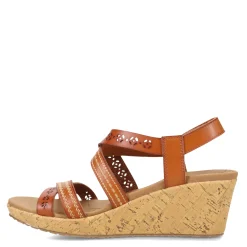 Skechers Wedges|Women's Cali, Beverlee - Delicate Glow Sandal Luggage