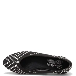 Skechers Flats|Women's , Cleo 2.0 - Be Amazed Flat Black/White