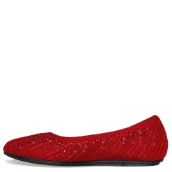 Skechers Flats|Women's , Cleo 2.0 - Glitzy Daze Flat Red