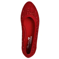 Skechers Flats|Women's , Cleo 2.0 - Glitzy Daze Flat Red