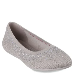 Skechers Flats|Women's , Cleo 2.0 - Glitzy Daze Flat Taupe