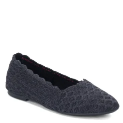 Skechers Flats|Women's , Cleo - Honeycomb Flat Black