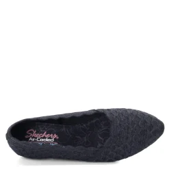 Skechers Flats|Women's , Cleo - Honeycomb Flat Black