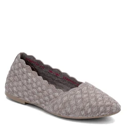 Skechers Flats|Women's , Cleo - Honeycomb Flat Dark Taupe
