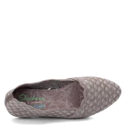 Skechers Flats|Women's , Cleo - Honeycomb Flat Dark Taupe