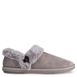 Skechers Slippers|Women's , Cozy Campfire Fresh Toast Slipper Charcoal