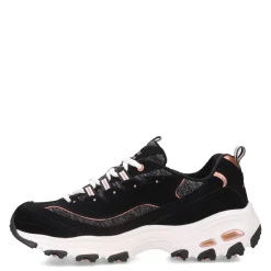 Skechers Sneakers & Athletic|Women's , D'Lites - Me Time Sneaker Black/Rose Gold