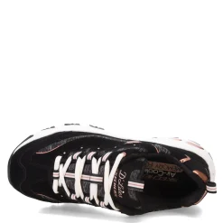 Skechers Sneakers & Athletic|Women's , D'Lites - Me Time Sneaker Black/Rose Gold