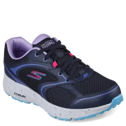 Skechers Sneakers & Athletic|Women's , GO RUN Consistent - Vivid Horizon Running Shoe - Wide Width Navy/Lavender