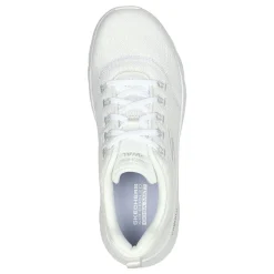 Skechers Sneakers & Athletic|Women's , GO WALK FLEX - Striking Look Walking Shoe White/Silver