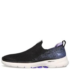 Skechers Sneakers & Athletic|Women's , GOwalk 6 - Glimmering Slip-On Black/Lavender