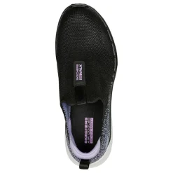 Skechers Sneakers & Athletic|Women's , GOwalk 6 - Glimmering Slip-On Black/Lavender