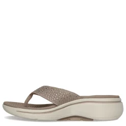 Skechers Sandals|Women's , GOwalk Arch Fit - Dazzle Sandal Taupe