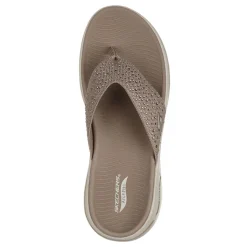 Skechers Sandals|Women's , GOwalk Arch Fit - Dazzle Sandal Taupe