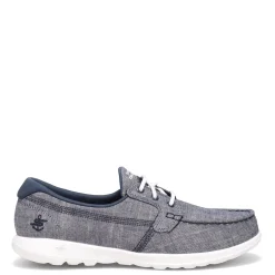 Skechers Slip-On Shoes|Women's , GOwalk Lite - Isla Boat Shoe - Wide Width Navy