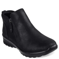 Skechers Boots|Women's , Lovely Vibe Zip Boot Black/Black