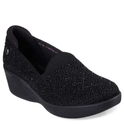 Skechers Wedges|Women's , Martha Stewart: Pier-Lite - My Reflection Slip-On Black