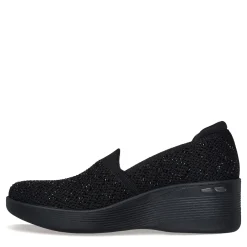 Skechers Wedges|Women's , Martha Stewart: Pier-Lite - My Reflection Slip-On Black