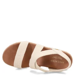 Skechers Wedges|Women's , Martha Stewart: Arch Fit Beverlee - Brentwood Sandal Off White