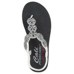 Skechers Sandals|Women's , Meditation - Sparkly Fleur Sandal White