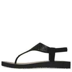 Skechers Sandals|Women's , Meditation - Rockstar Sandal Black