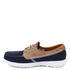 Skechers Slip-On Shoes|Women's Performance, GOwalk Lite - Coral Boat Shoe - Wide Width Navy