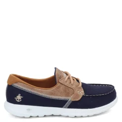 Skechers Slip-On Shoes|Women's Performance, GOwalk Lite Coral Boat Shoe Navy