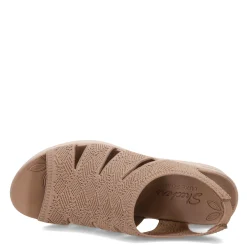Skechers Wedges|Women's , Pier Lite - Crochet Sandal Mocha